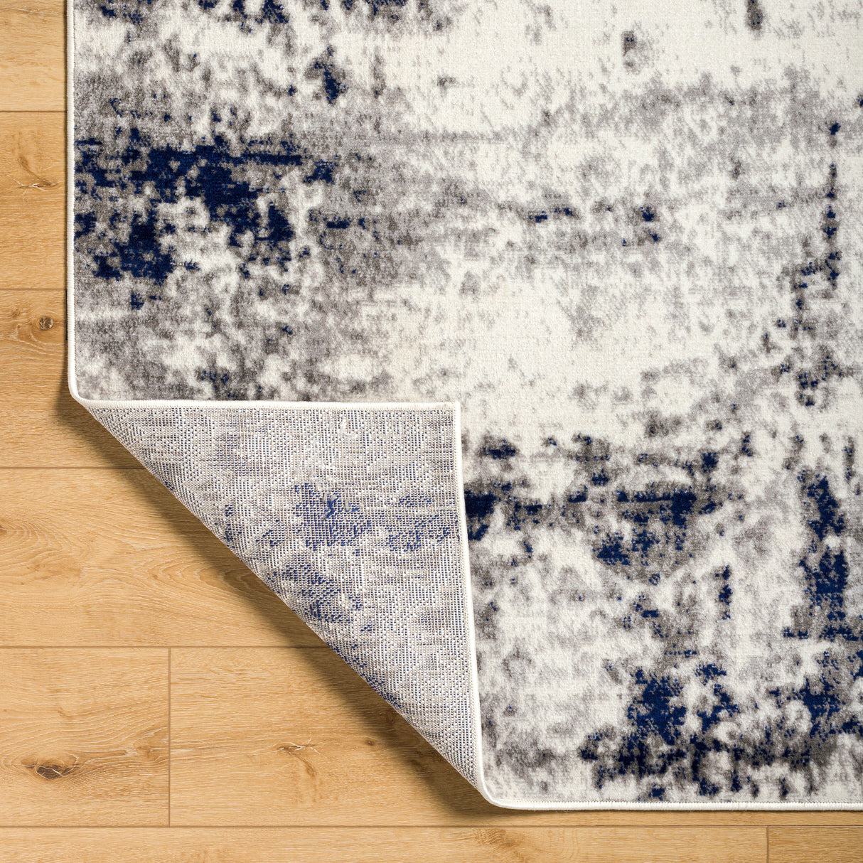 Surya Pisa Pss-2372 Light Gray, Medium Gray, Charcoal, Dark Blue Rug.