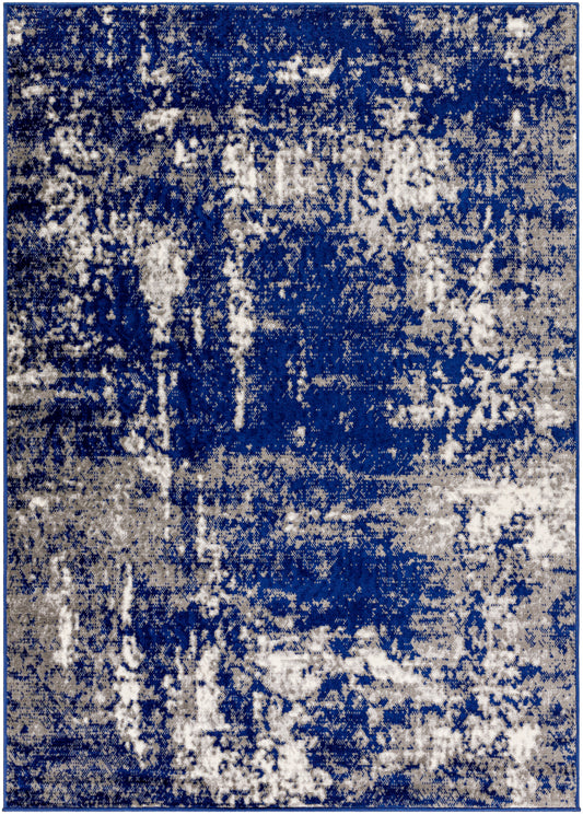 Surya Pisa Pss-2373 Dark Blue, Charcoal, Medium Gray, Light Gray Area Rug