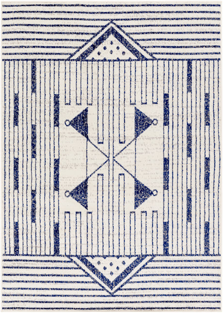 Surya Pisa Pss-2376 Light Gray, Dark Blue, Charcoal, Medium Gray Rug.
