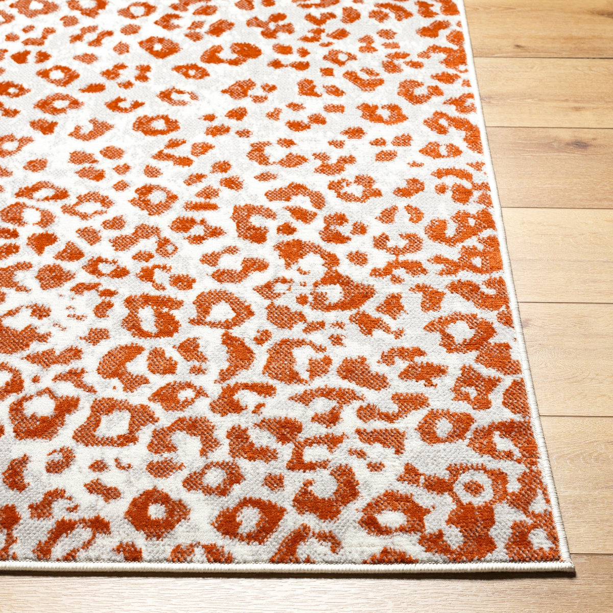 Surya Pisa Pss-2381 Light Gray, Medium Gray, Burnt Orange Rug.