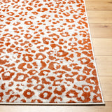 Surya Pisa Pss-2381 Light Gray, Medium Gray, Burnt Orange Rug.