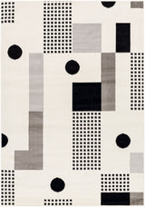 Surya Pisa Pss-2383 Light Gray, Black, Charcoal, Medium Gray Rug.