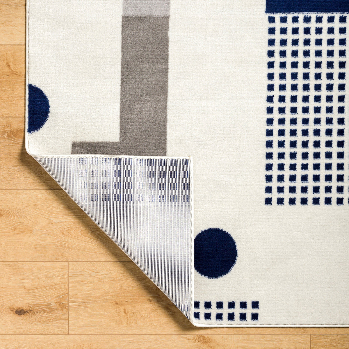 Surya Pisa Pss-2384 Light Gray, Dark Blue, Charcoal, Medium Gray Rug.