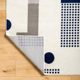 Surya Pisa Pss-2384 Light Gray, Dark Blue, Charcoal, Medium Gray Rug.