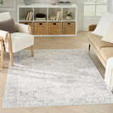 Nourison Astra Machine Washable ASW12 Machine Made Grey Rug