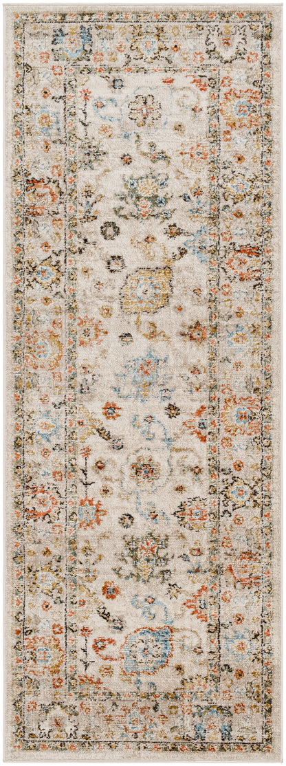 Surya Pertek Ptk-2300 Taupe, Deep Teal, Burnt Orange, Dark Brown, Black, Dark Blue Area Rug