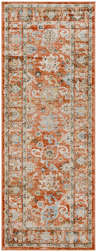 Surya Pertek Ptk-2301 Burnt Orange, Deep Teal, Taupe, Dark Brown, Black, Dark Blue Area Rug