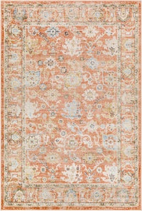 Surya Pertek Ptk-2301 Burnt Orange, Deep Teal, Taupe, Dark Brown, Black, Dark Blue Area Rug