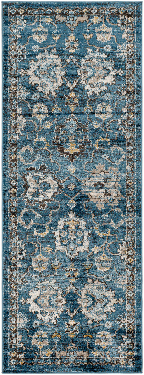 Surya Pertek Ptk-2302 Deep Teal, Dark Blue, Gray, Black, Taupe, Dark Brown Rug.