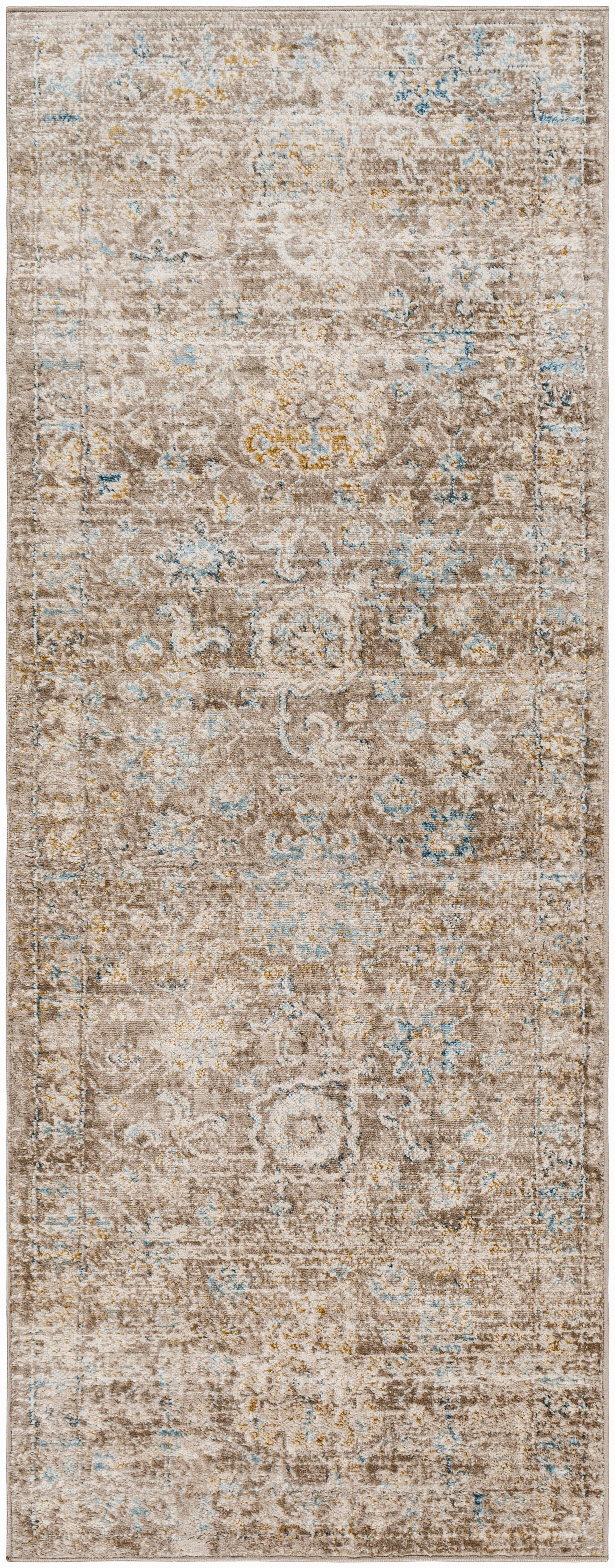 Surya Pertek Ptk-2303 Gray, Taupe, Deep Teal, Dark Blue, Dark Brown Area Rug