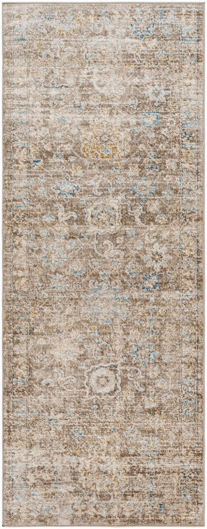 Surya Pertek Ptk-2303 Gray, Taupe, Deep Teal, Dark Blue, Dark Brown Area Rug