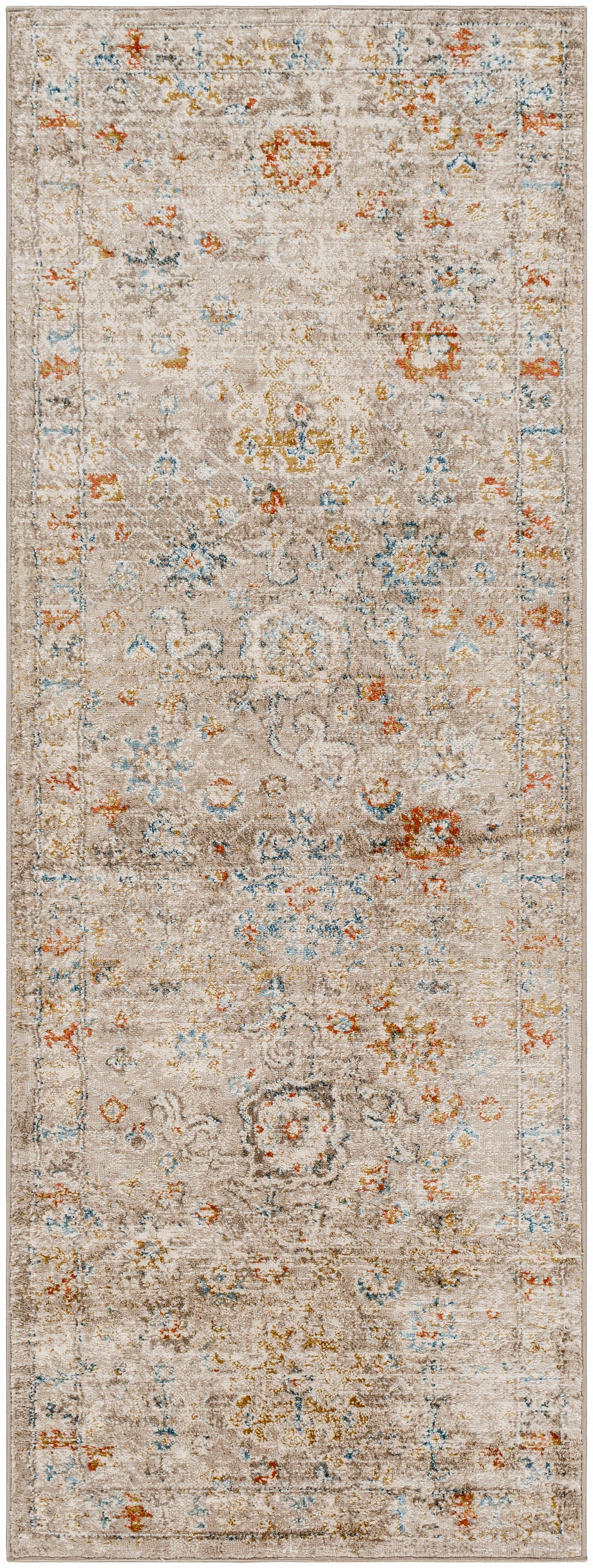 Surya Pertek Ptk-2304 Taupe, Gray, Deep Teal, Dark Blue, Dark Brown Rug.