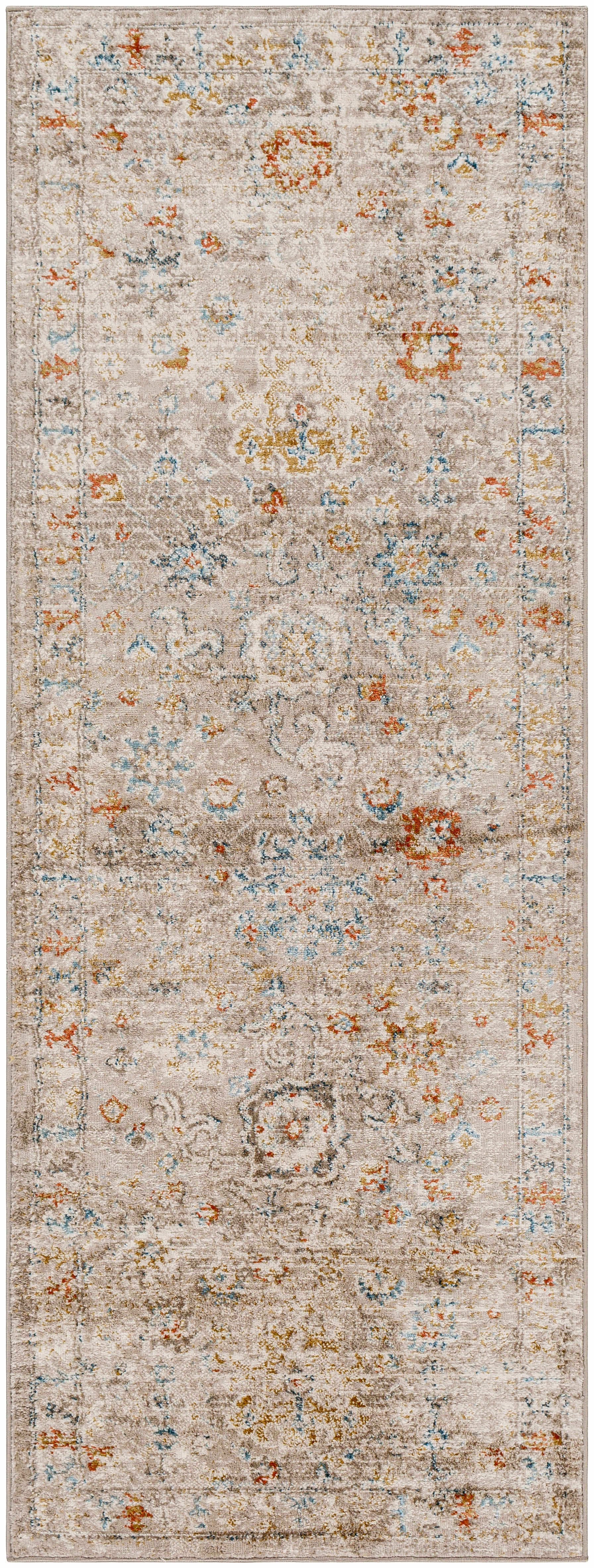 Surya Pertek Ptk-2304 Taupe, Gray, Deep Teal, Dark Blue, Dark Brown Area Rug