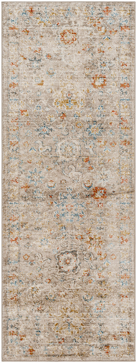 Surya Pertek Ptk-2304 Taupe, Gray, Deep Teal, Dark Blue, Dark Brown Rug.