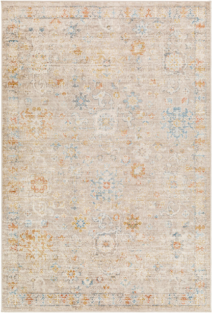 Surya Pertek Ptk-2304 Taupe, Gray, Deep Teal, Dark Blue, Dark Brown Area Rug