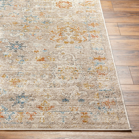 Surya Pertek Ptk-2304 Taupe, Gray, Deep Teal, Dark Blue, Dark Brown Rug.