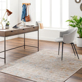 Surya Pertek Ptk-2304 Taupe, Gray, Deep Teal, Dark Blue, Dark Brown Rug.