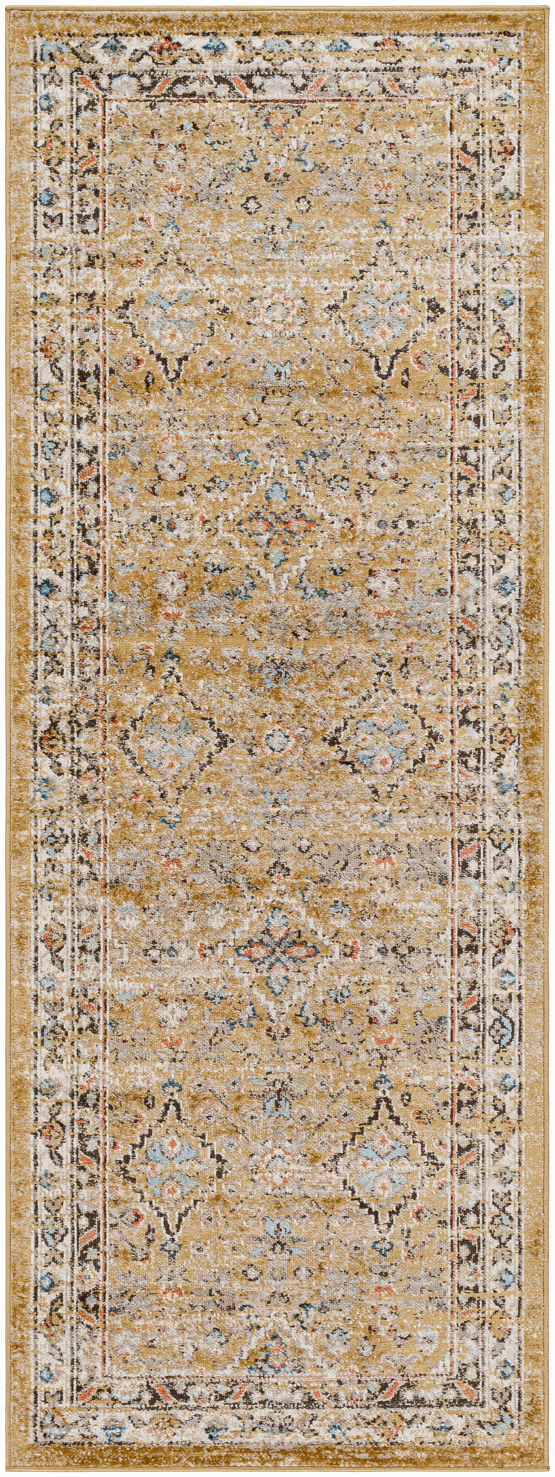 Surya Pertek Ptk-2305 Dark Brown, Taupe, Deep Teal, Dark Blue, Burnt Orange, Black Area Rug