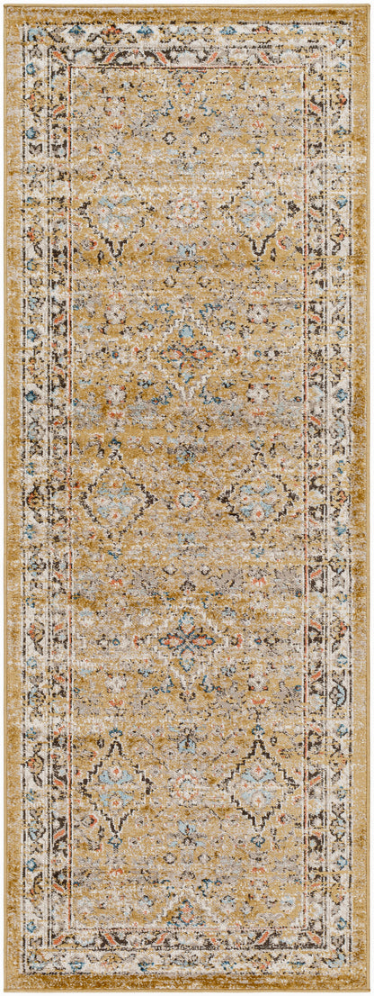 Surya Pertek Ptk-2305 Dark Brown, Taupe, Deep Teal, Dark Blue, Burnt Orange, Black Area Rug