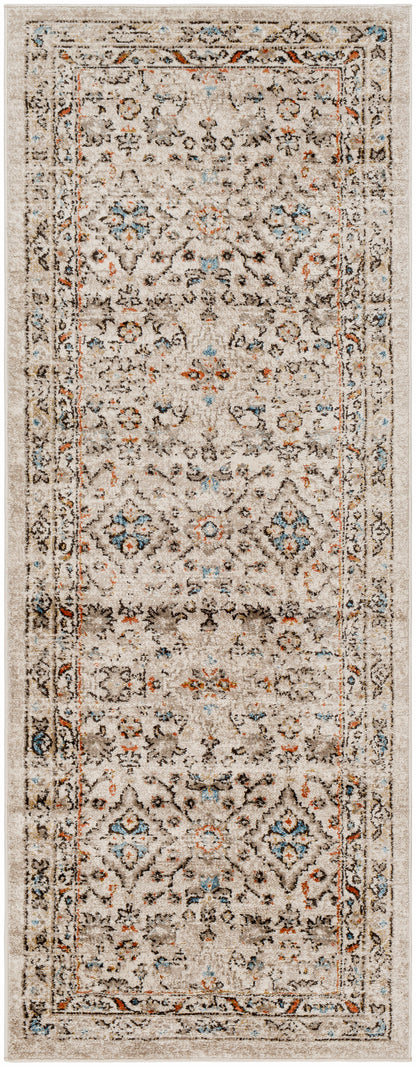 Surya Pertek Ptk-2306 Taupe, Gray, Black, Burnt Orange, Deep Teal Area Rug