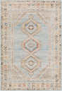 Surya Pertek Ptk-2310 Deep Teal, Taupe, Gray, Dark Blue, Burnt Orange Rug.