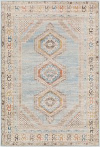 Surya Pertek Ptk-2310 Deep Teal, Taupe, Gray, Dark Blue, Burnt Orange Area Rug