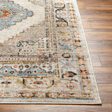 Surya Pertek Ptk-2311 Taupe, Gray, Deep Teal, Burnt Orange, Dark Brown Rug.