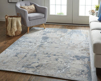 Feizy Laina Lai39Ghf Ivory/Gray/Blue Area Rug