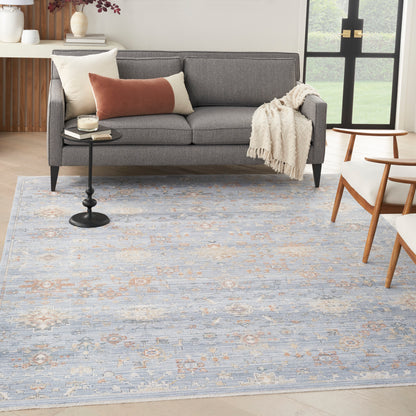 Nourison Elegant Heirlooms Elh02 Blue Ivory Area Rug