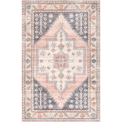 Nuloom Catreena Transitional Floral Birv98A Pink Area Rug