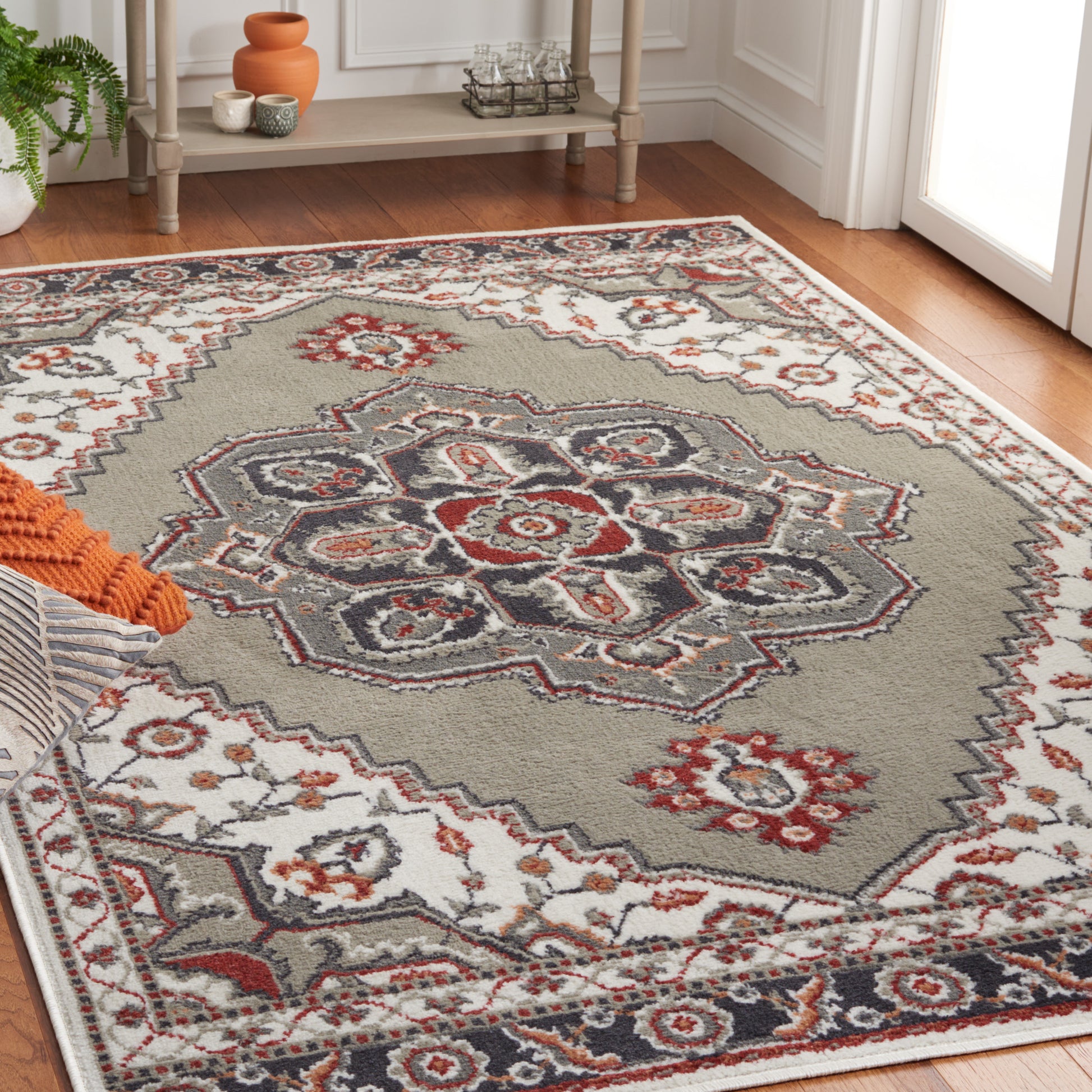 Safavieh Pyramid Pyr215F Grey/Ivory/Rust Area Rug