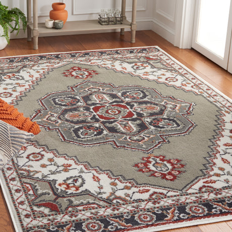 Safavieh Pyramid Pyr215F Grey/Ivory/Rust Rug.