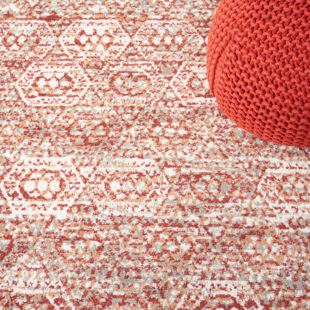 Safavieh Pyramid Pyr218P Rust/Ivory Grey Rug.