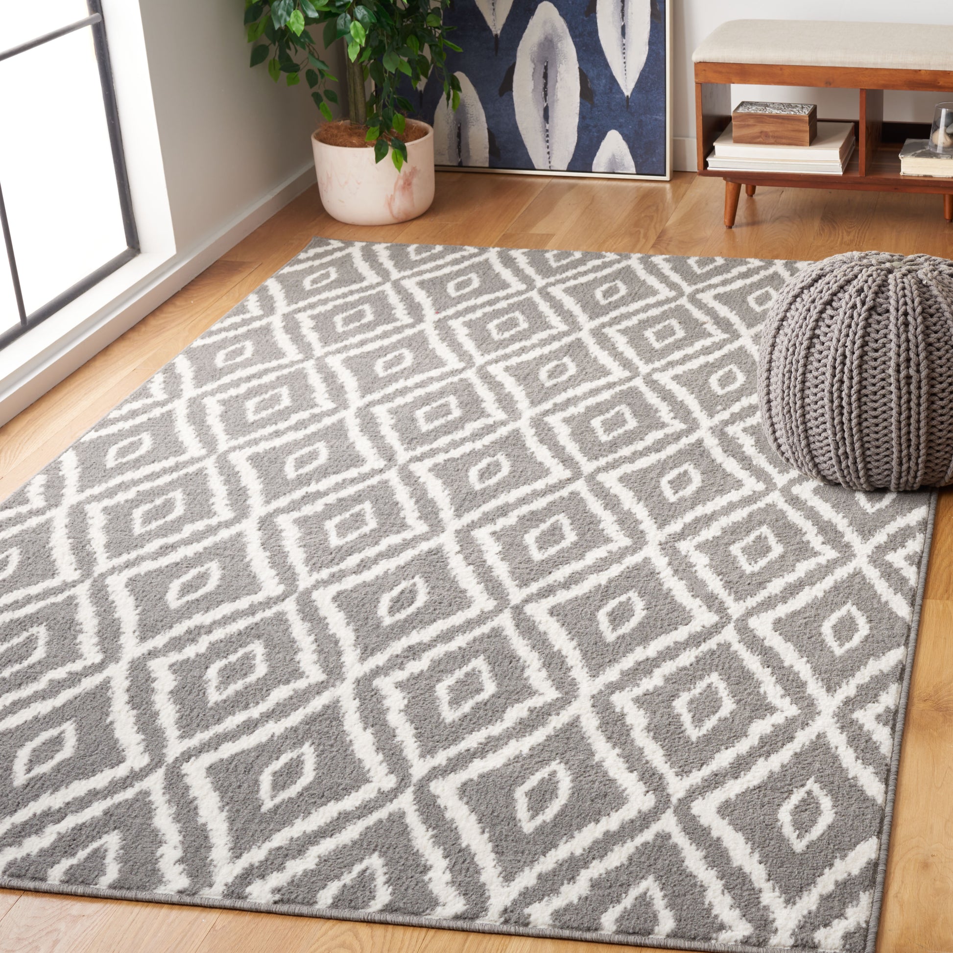 Safavieh Pyramid Pyr219G Charcoal/Ivory Area Rug