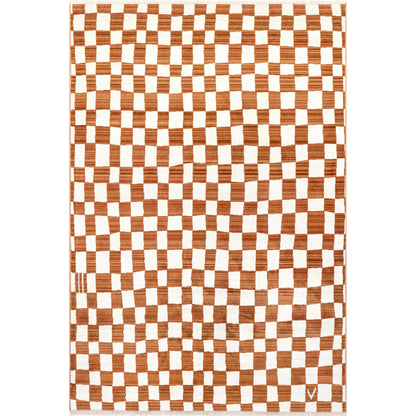 Nuloom Dominique Abstract Checkered Bdsn41B Orange Area Rug