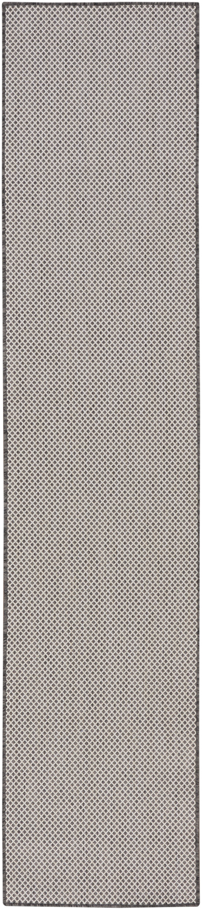 Nourison Courtyard COU01 Machine Made Ivory, Charcoal Rug