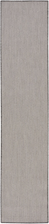 Nourison Courtyard COU01 Machine Made Ivory, Charcoal Rug