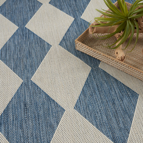 Nourison Positano POS04 Machine Made Navy, Blue Rug