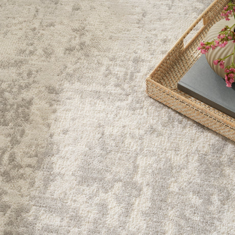 Nourison Quarry Qua01 Cream Grey Area Rug