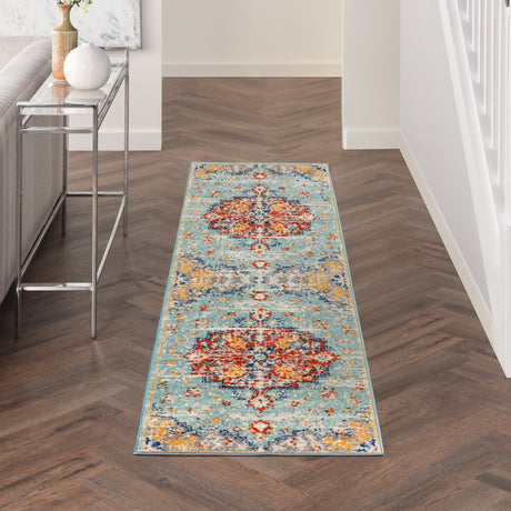 Nourison Passion Psn52 Aqua Multicolor Rug.