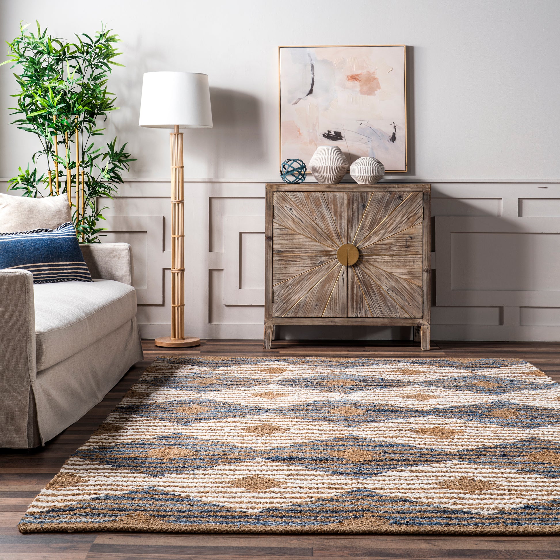 Nuloom Marla Denim And Asdr02A Off White Area Rug