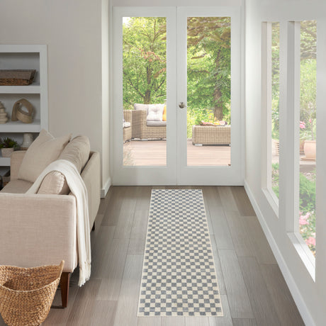 Nourison Serenity Home SRH10 Ivory Blue Contemporary Area Rugs
