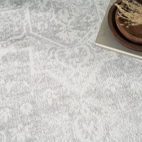 Nourison Astra Machine Washable ASW12 Machine Made Grey Rug