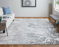 Feizy Astra Ara39L5F Gray/Silver/Ivory Area Rug