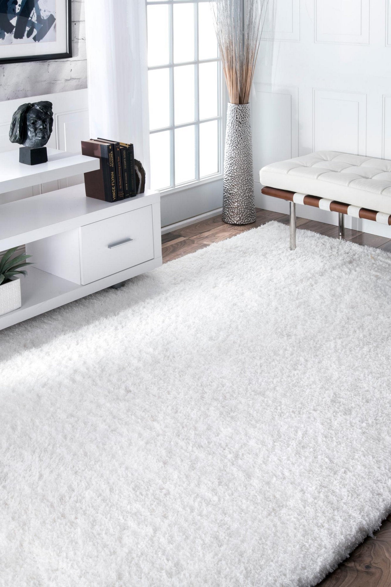 Nuloom Hand Tufted Maginifique Wicl1A Snow Area Rug