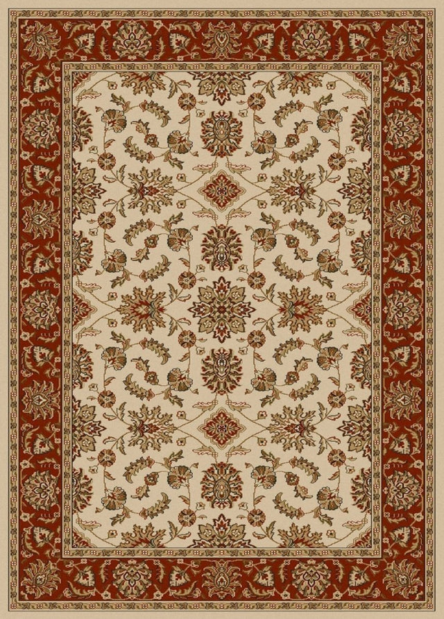 Radici Como 1592 Ivory / Brick Rugs.