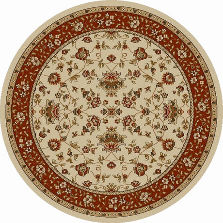 Radici Como 1597 Ivory / Brick Rugs.