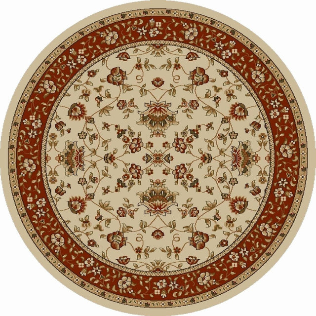 Radici Como 1597 Ivory / Brick Rugs.