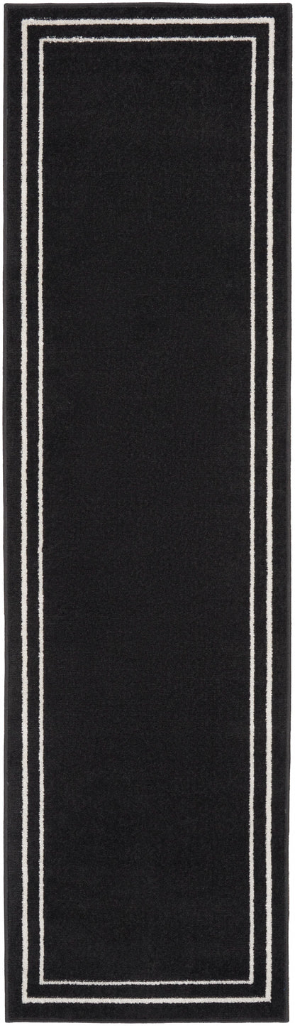 Nourison Nourison Essentials Nre02 Black Ivory Area Rug