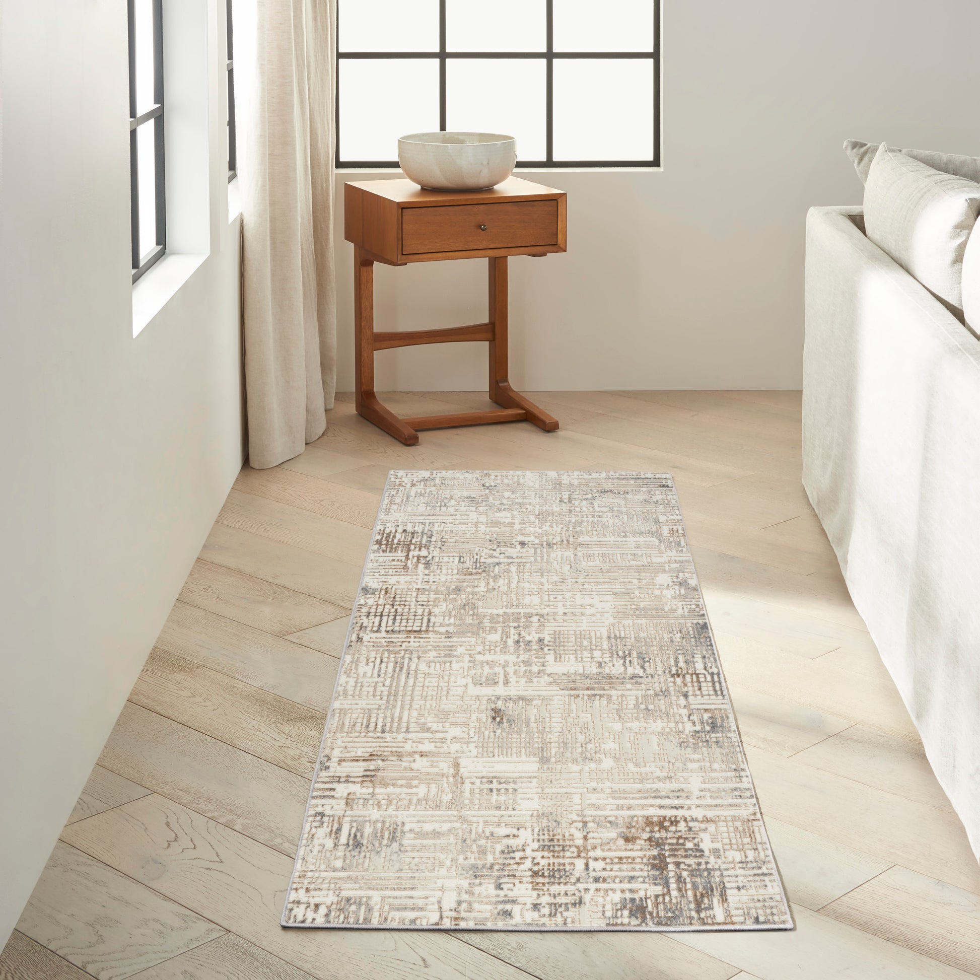 Calvin Klein Home Ck005 Enchanting Ech05 Cream Grey Area Rug